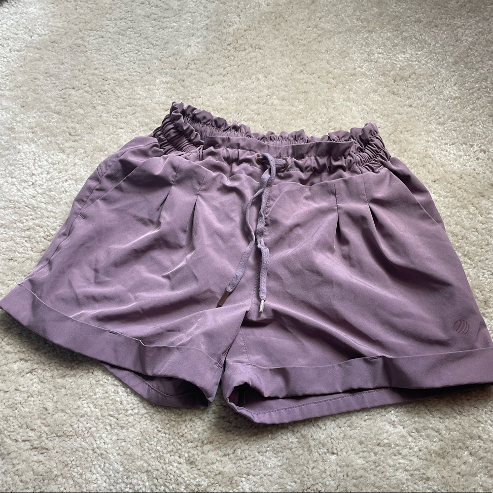 MPG Women’s drawstring purple shorts